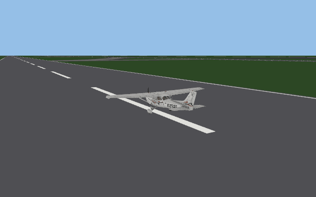 Animation: the Cessna 172 takes off from Seattle-Tacoma (chase camera)