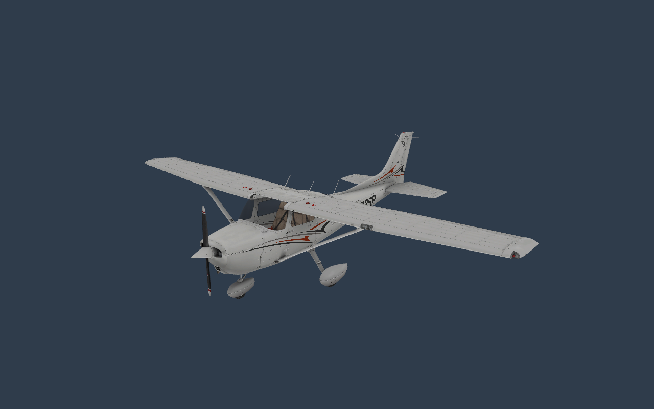 Cessna 172 SP in the openXplane viewer (wgpu, Metal)