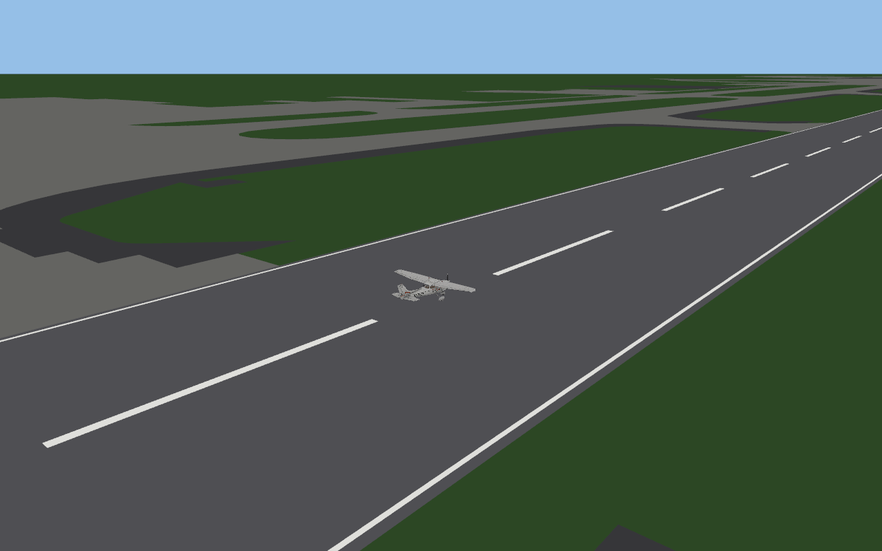 Cessna 172 SP on runway 16L at Seattle-Tacoma, drawn from apt.dat
